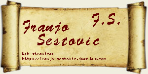 Franjo Šestović vizit kartica